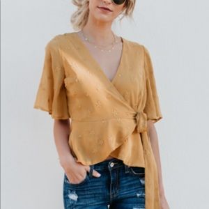 Vici gold star wrap top